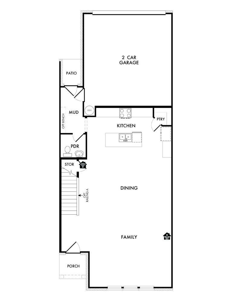 Lavon New Home Floorplan for Sale in Watauga TX - First Floor
