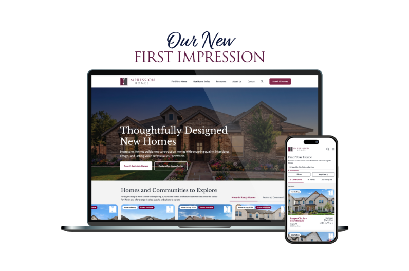 Impression Homes Accelerates Growth with New Website and Continued Investment in the Homebuyer Experience